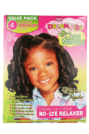 AFRICAN PRIDE Dream Kids Olive Miracle 4 Touch-Up Relaxer Regular Value Pack